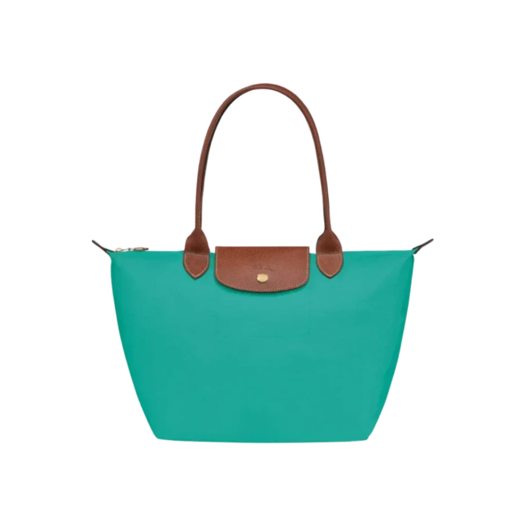 Longchamp - Borsa tote grande Le Pliage, Turchese