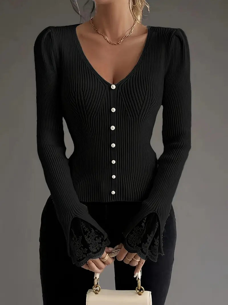 NÉLIA™|MAGLIA ELEGANTE SCOLLO V