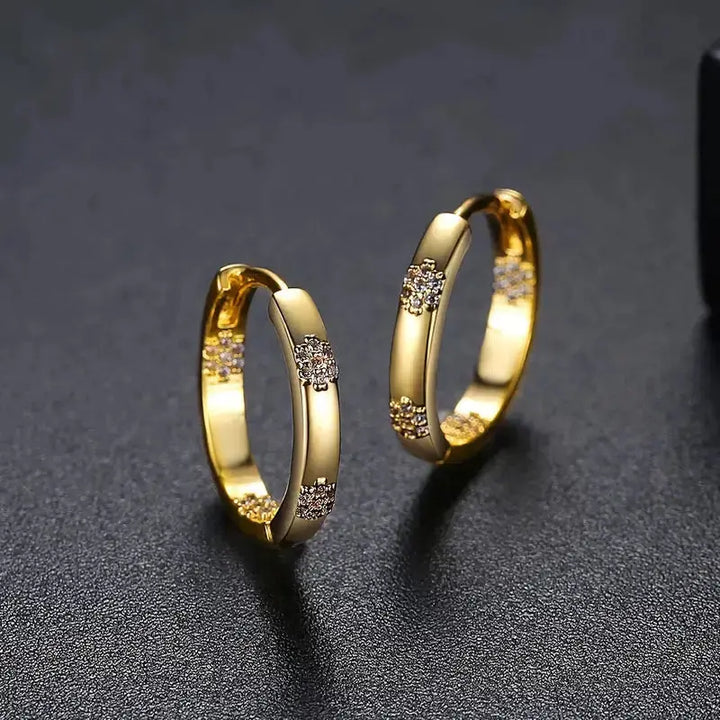 Orecchini vintage in oro a fiore