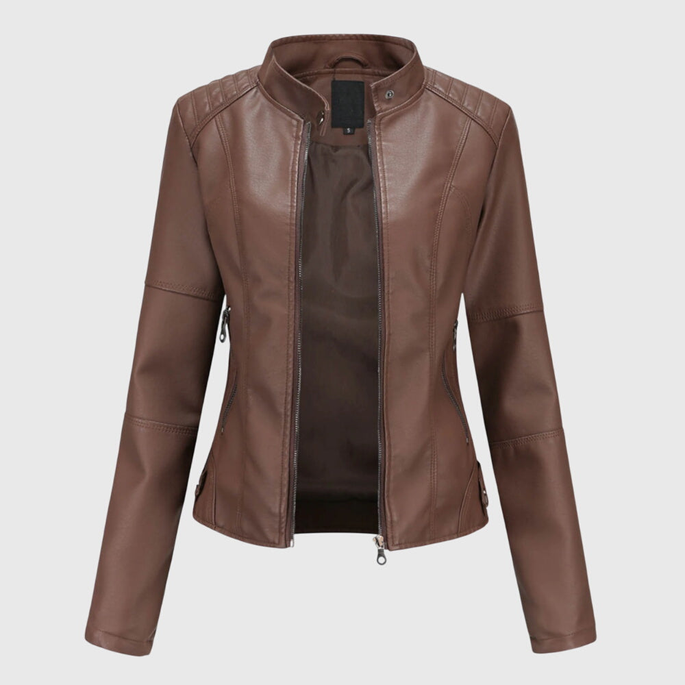 Giorgina™ - Elegante Giacca in Pelle per Donna