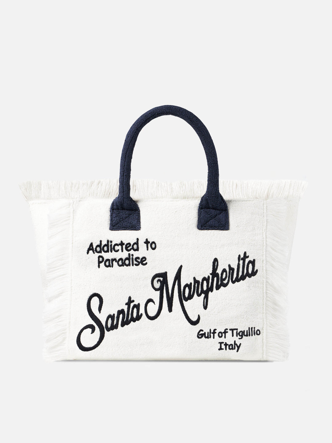Borsa a Spalla Vanity in Spugna con Ricamo di Santa Margherita