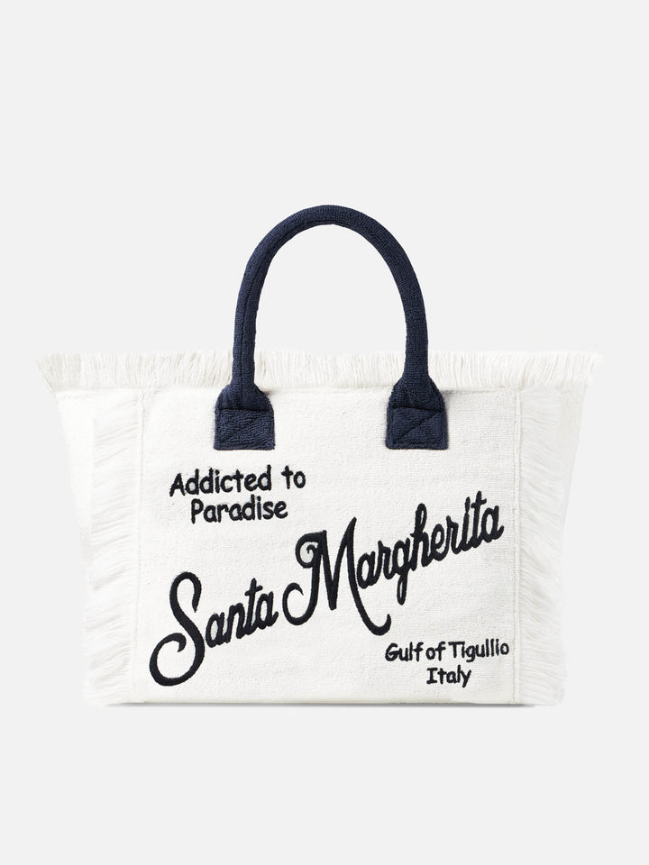 Borsa a Spalla Vanity in Spugna con Ricamo di Santa Margherita