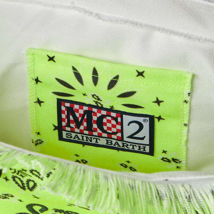 Tracolla Vanity gialla fluo con stampa bandana