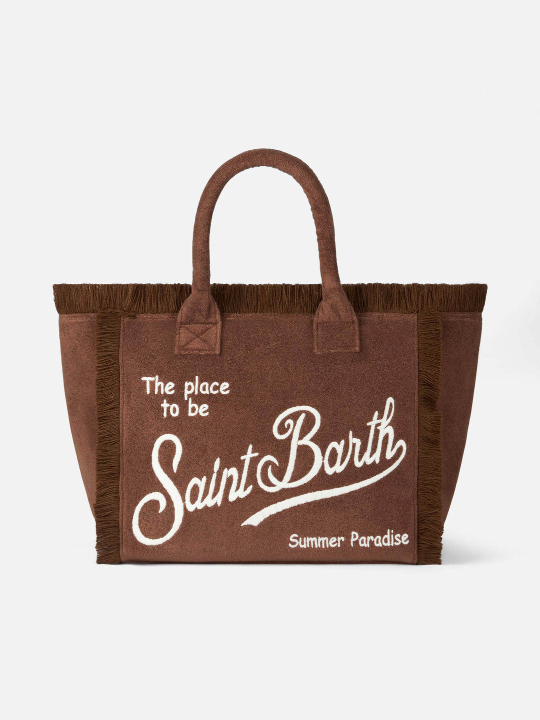 Vanity Sponge Brown Terry Cloth Shoulder Bag