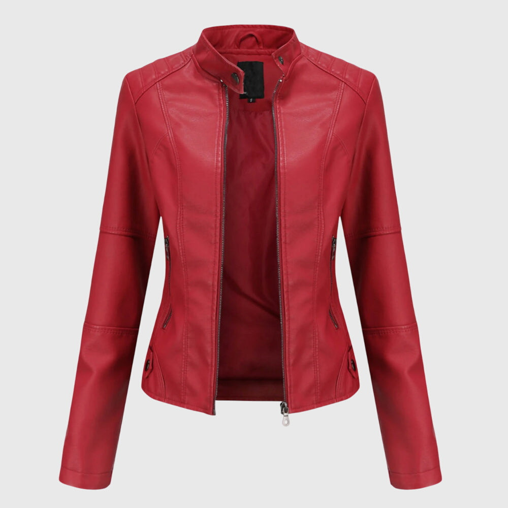 Giorgina™ - Elegante Giacca in Pelle per Donna