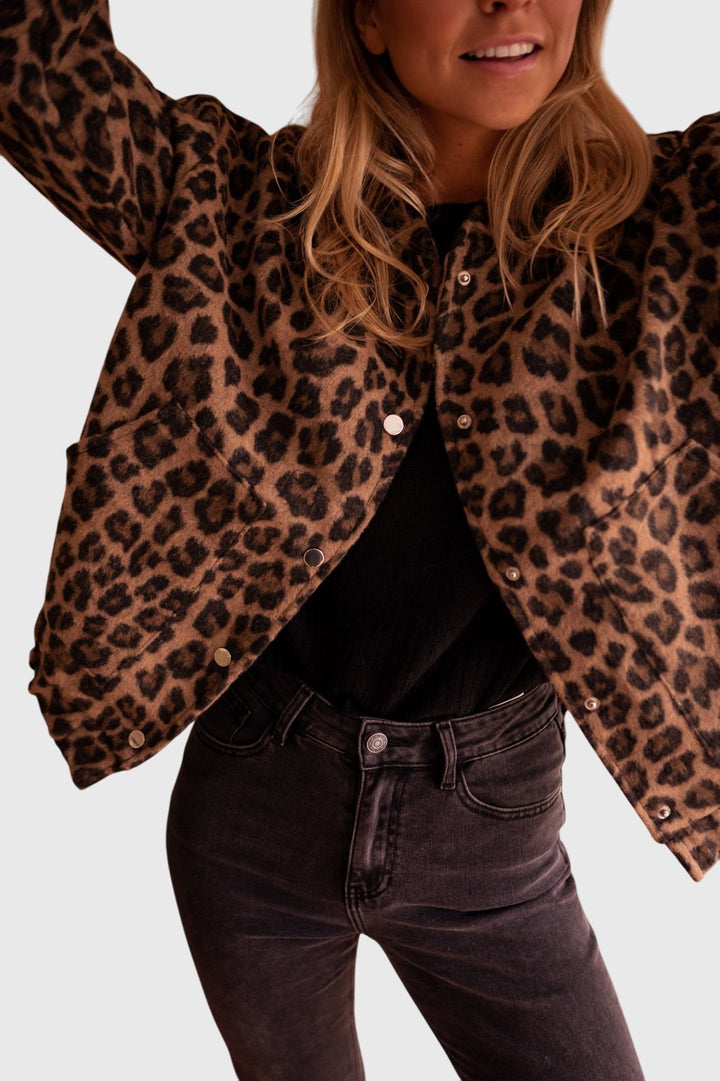Elodie | Giacca Trendy con Motivo Leopardo