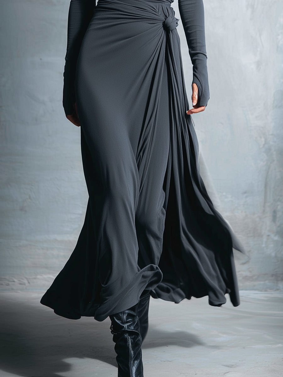 Vittoria - Abito maxi con nodo laterale