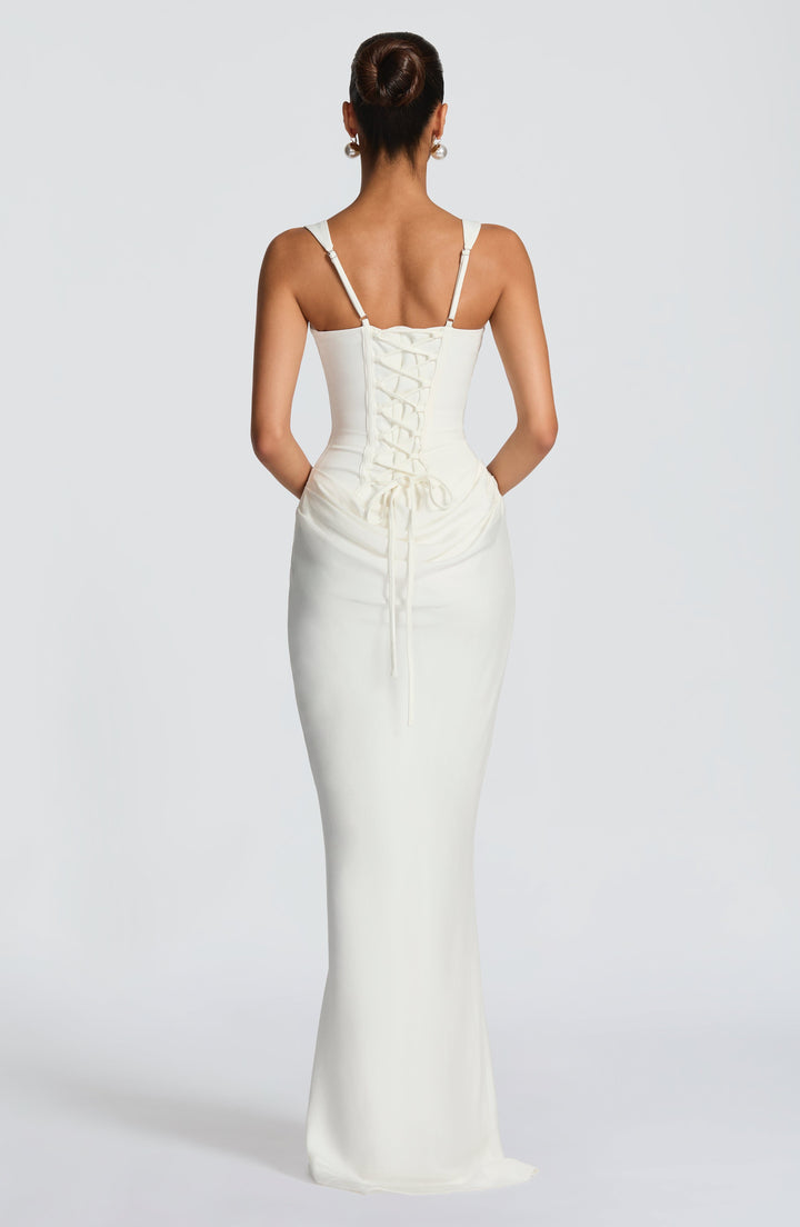 Luna · Vestito maxi con scollo quadrato