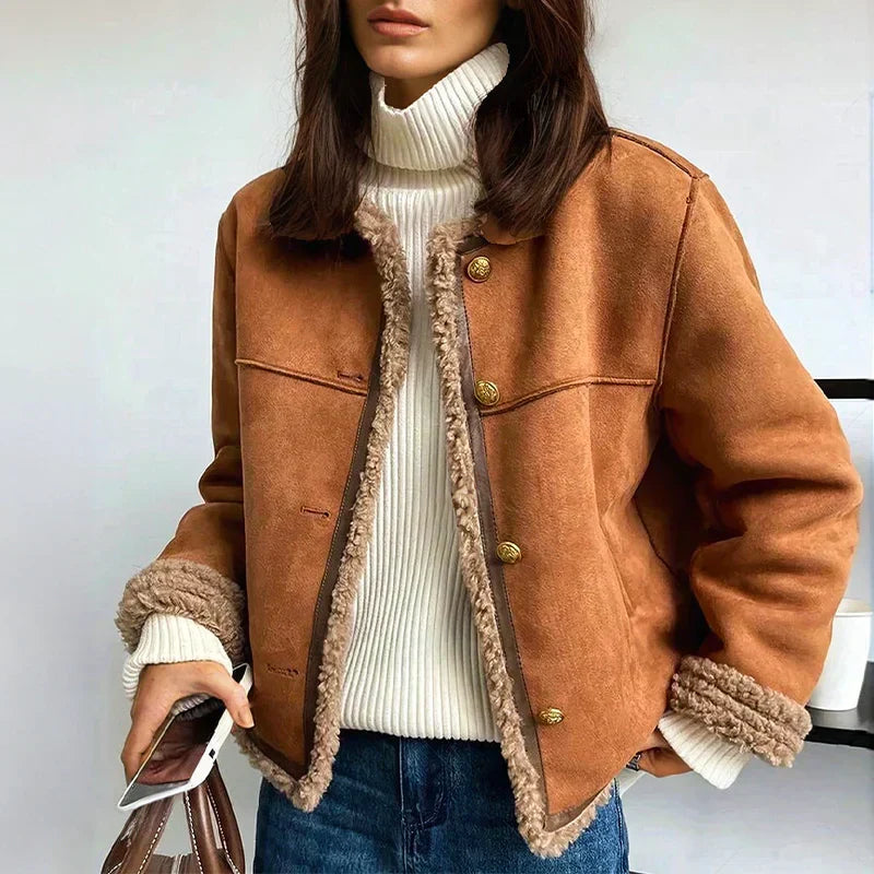 Lila Synthetic Fur Jacket