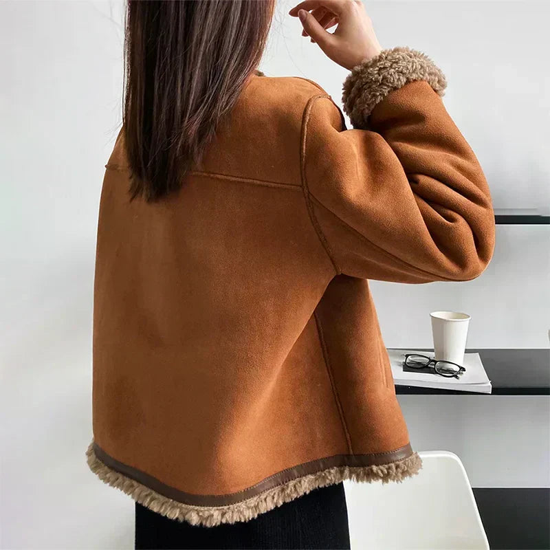 Lila Synthetic Fur Jacket