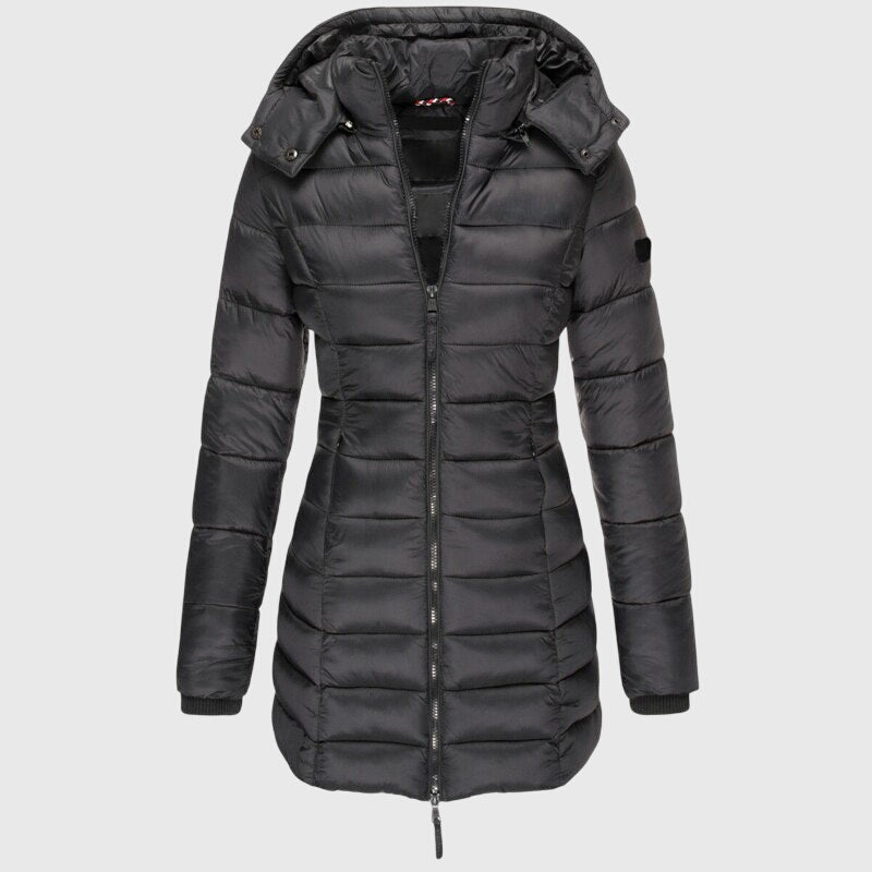 Elise™ - Giacca Lunga in Piuma Elegante