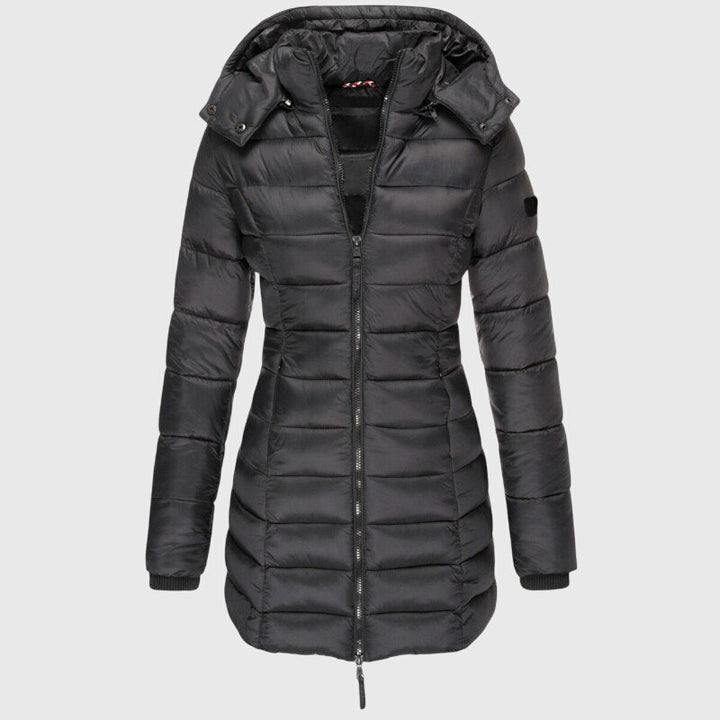 Elise™ - Giacca Lunga in Piuma Elegante