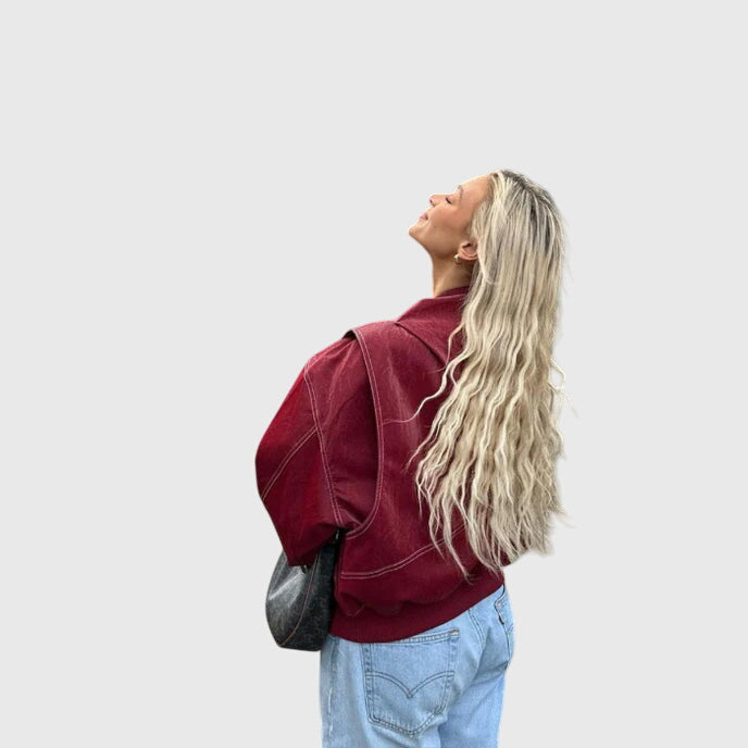 Faye™ - Giacca Oversize in Pelle