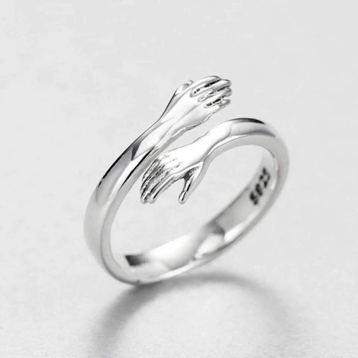 Adjustable Silver “Embrace” Style Ring
