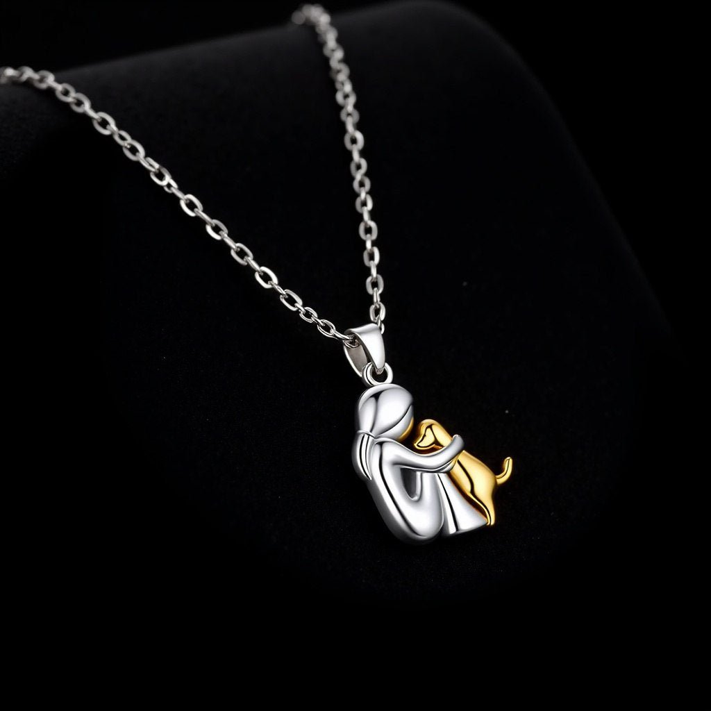 Collana ciondolo 'Abbraccio' con orecchini abbinati