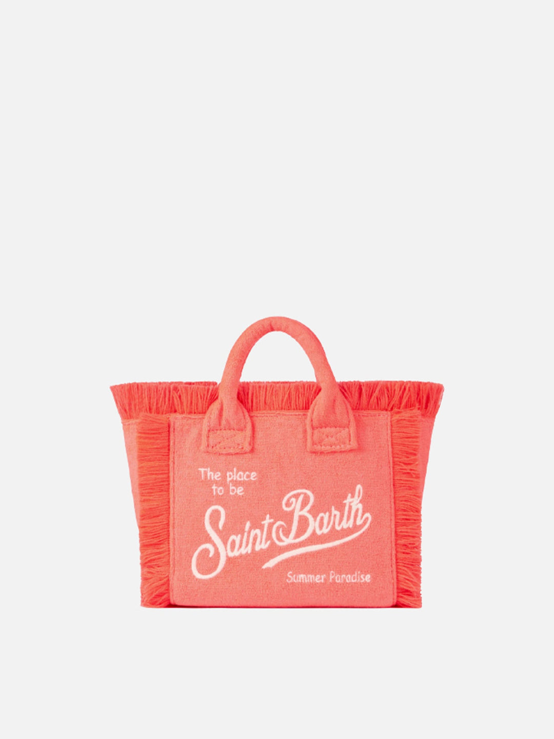 Mini Vanity Bag in Neon Pink Terry Cloth