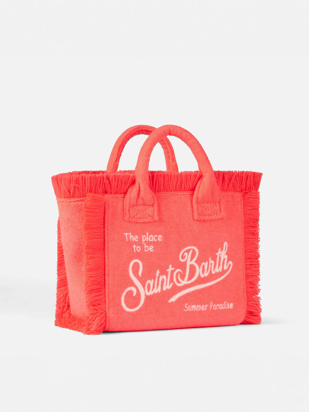 Mini Vanity Bag in Neon Pink Terry Cloth