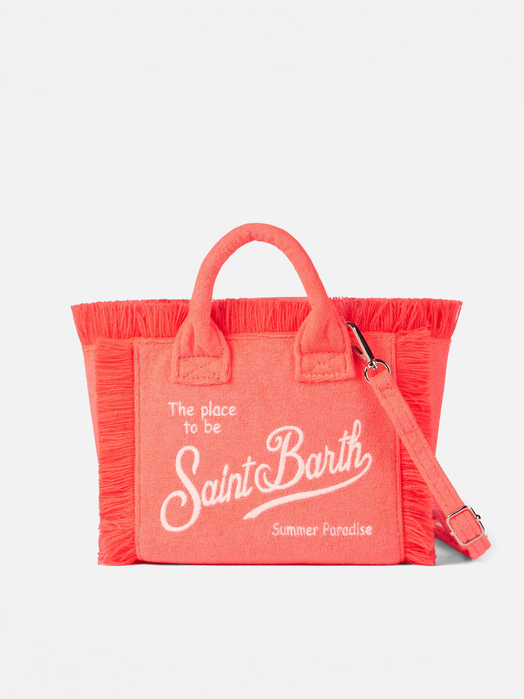 Mini Vanity Bag in Neon Pink Terry Cloth