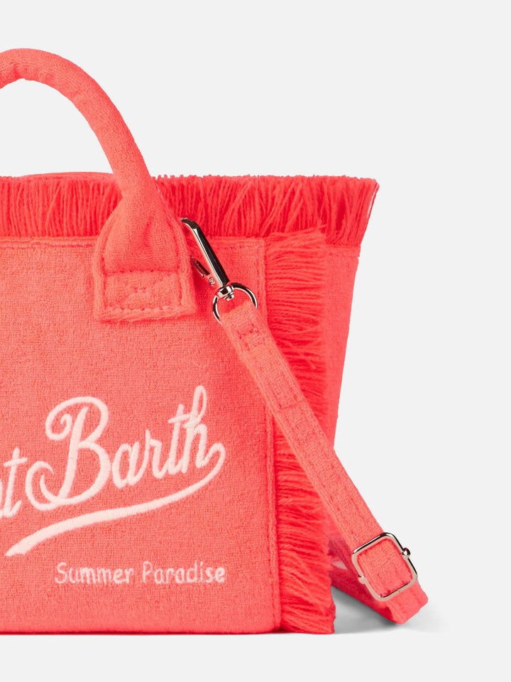 Mini Vanity Bag in Neon Pink Terry Cloth