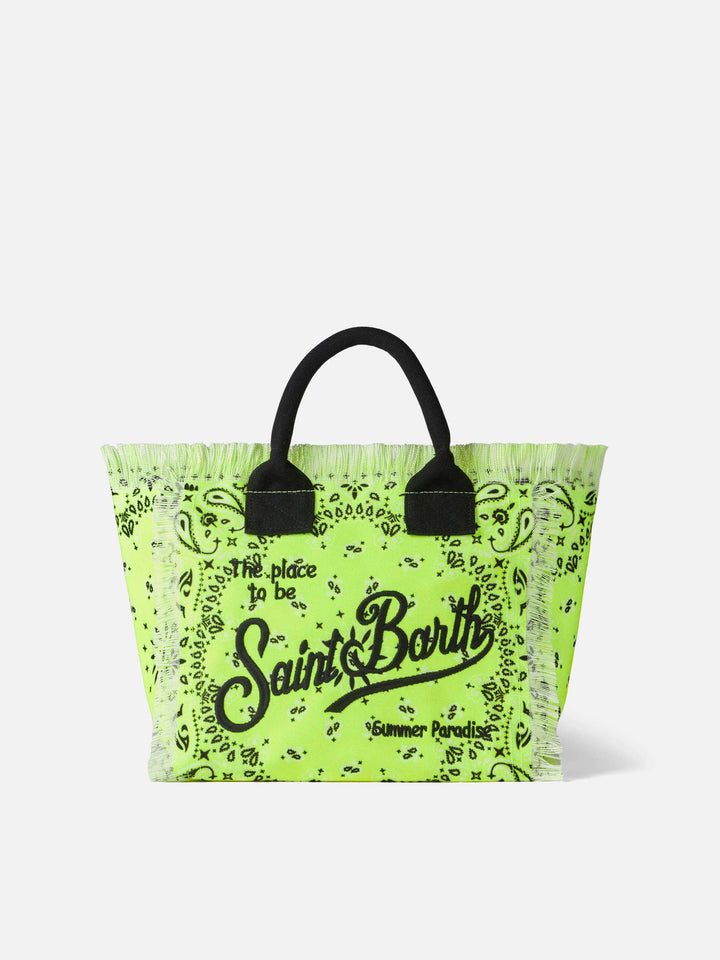 Colette Yellow Fluorescent Bag with Bandana Print
