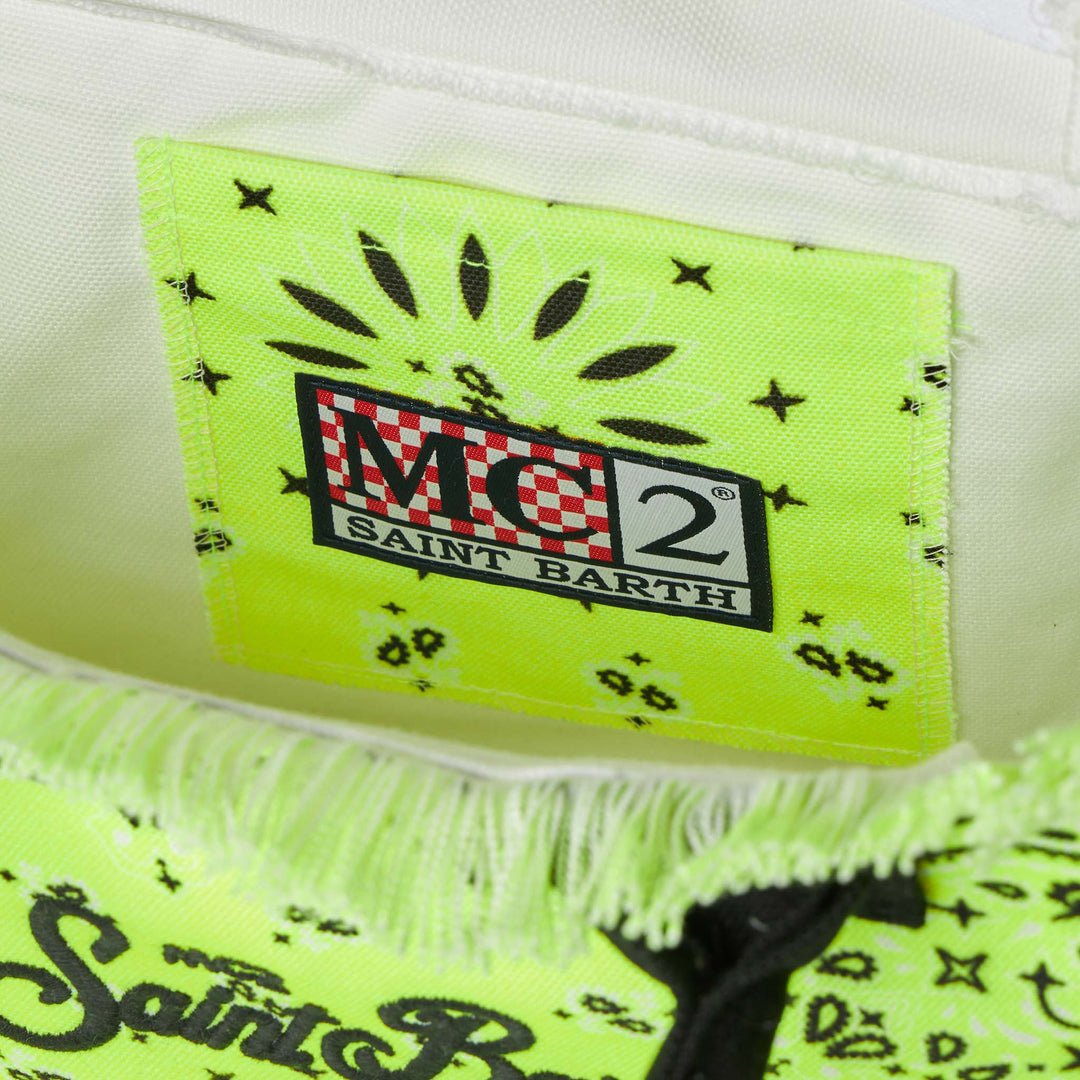 Colette Yellow Fluorescent Bag with Bandana Print