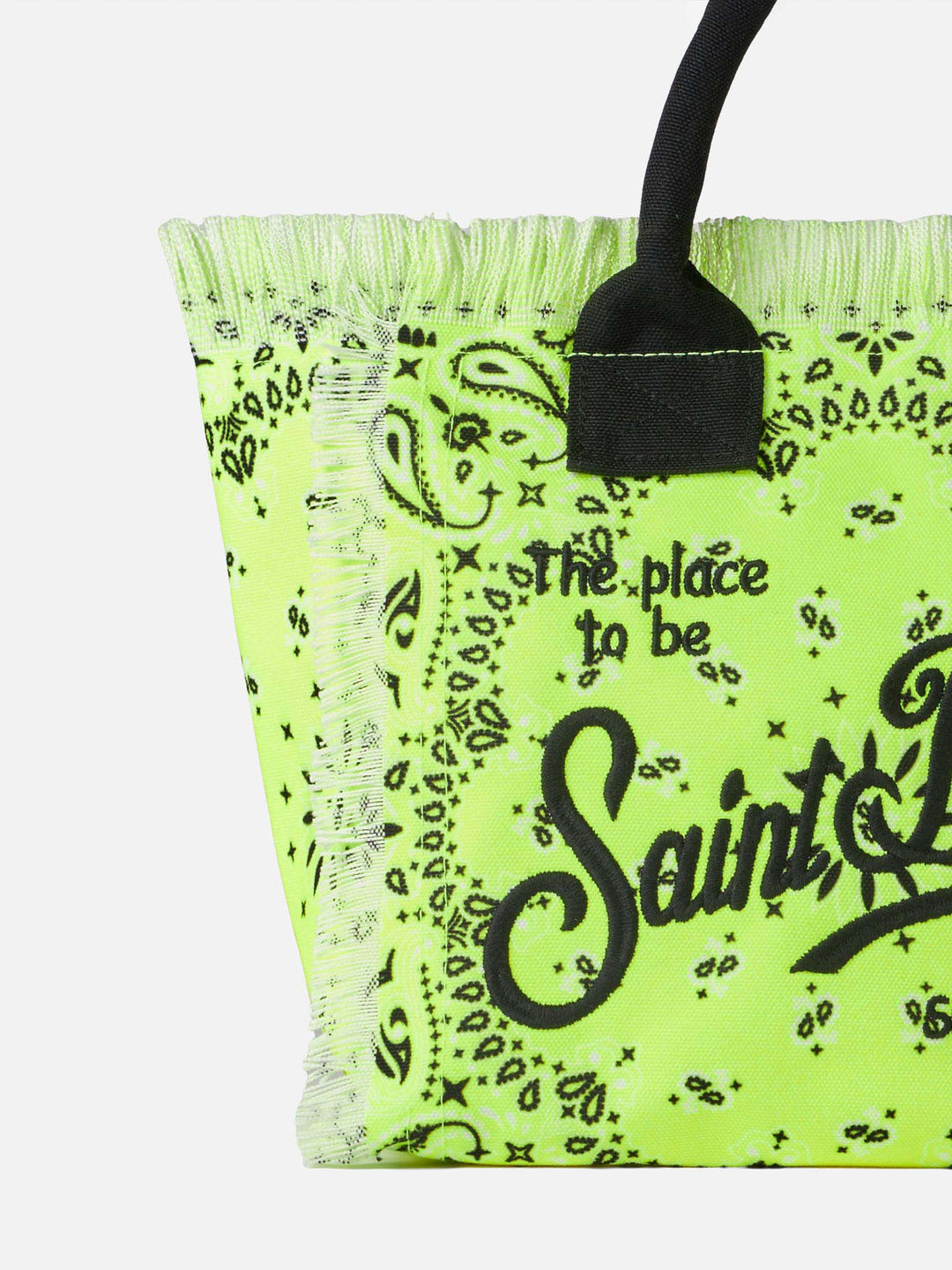 Colette Yellow Fluorescent Bag with Bandana Print