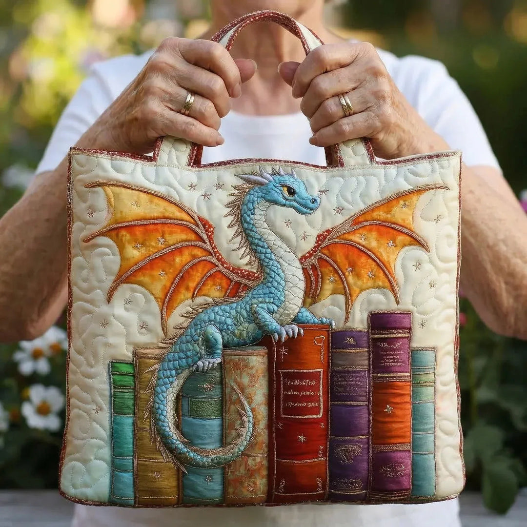 Borsa trapuntata - Drago Smeraldo, Guardiano dei Libri
