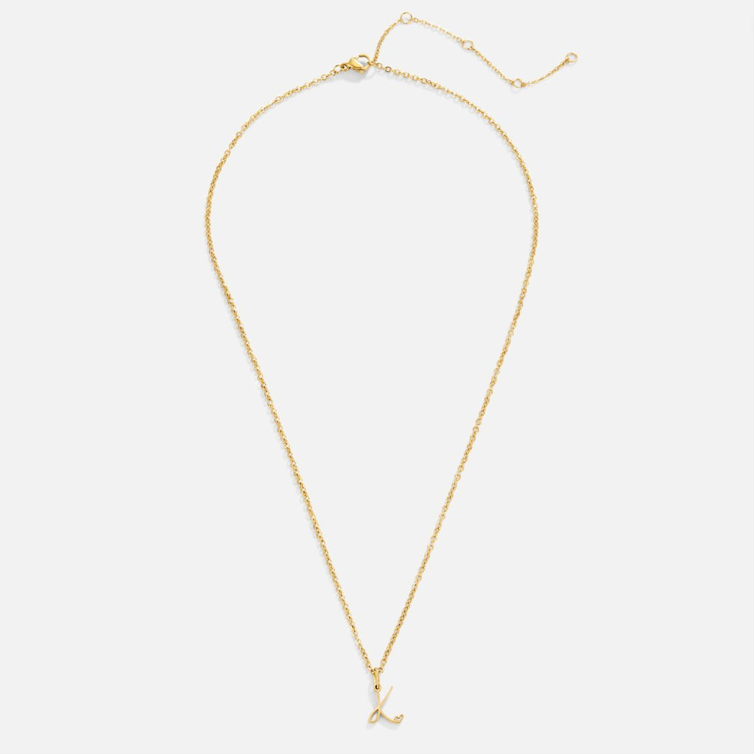 Collana a cuore con iniziali dorate