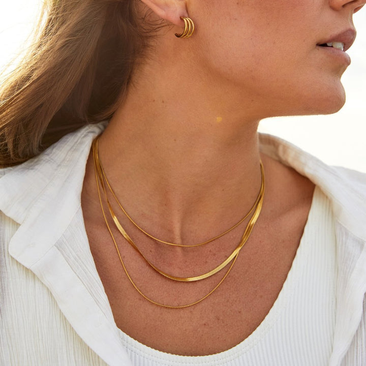 Collana a strati con catena