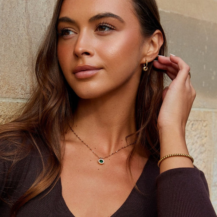 Collana Athena in Cristallo Verde