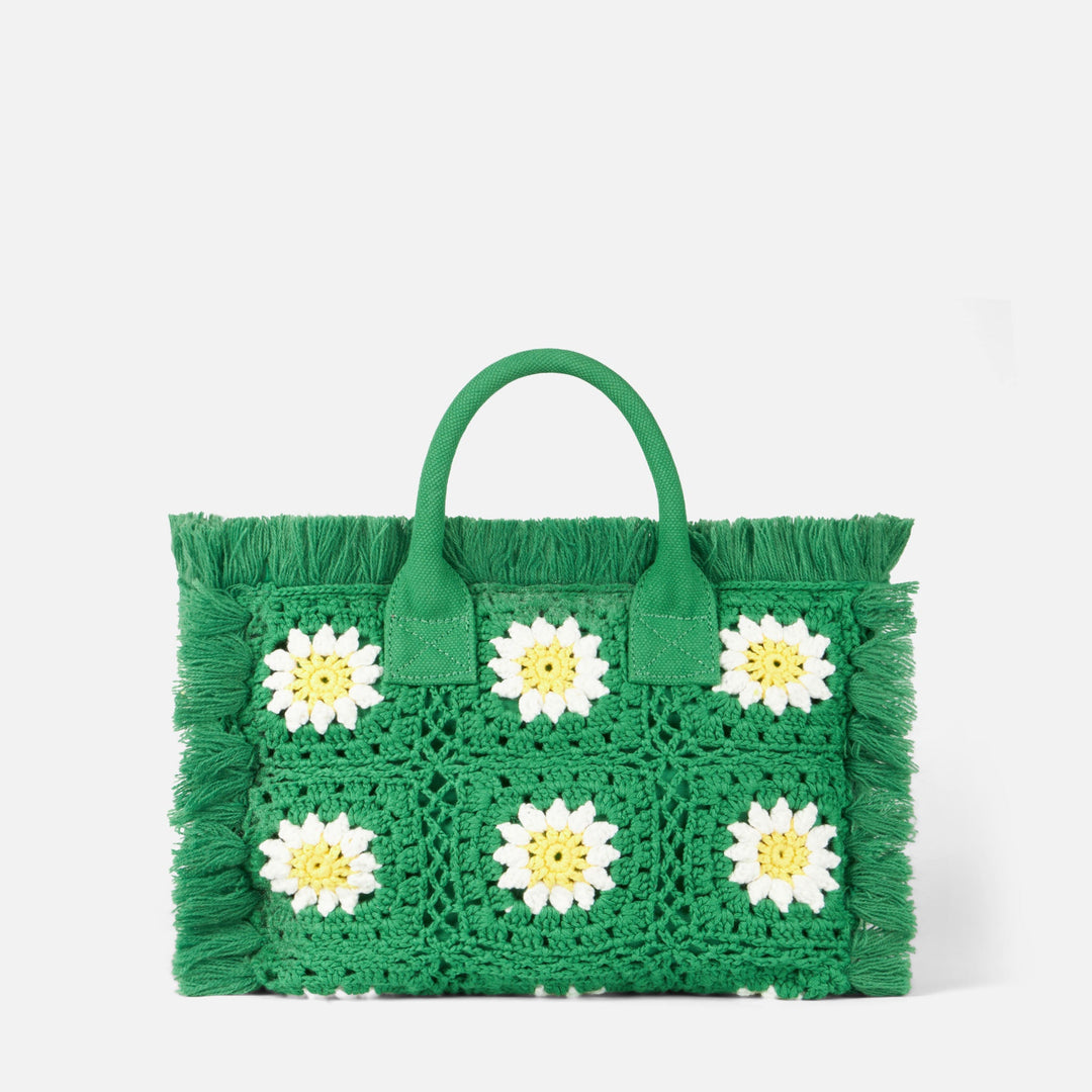 Colette Bag with Crochet Flower Patches