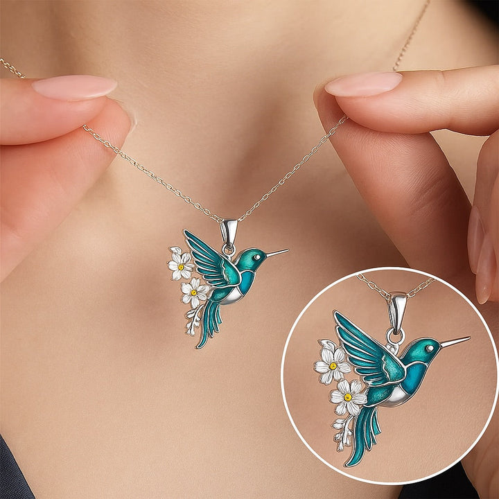 Splendida collana colibrì con orecchini abbinati