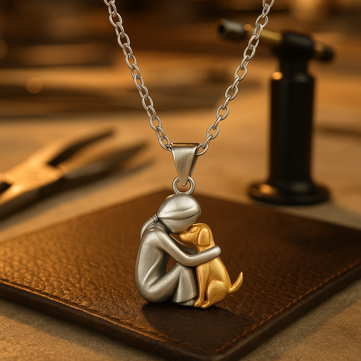 Collana ciondolo abbraccio