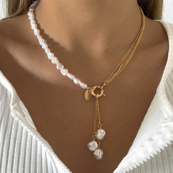Collana elegante con ciondolo a perla