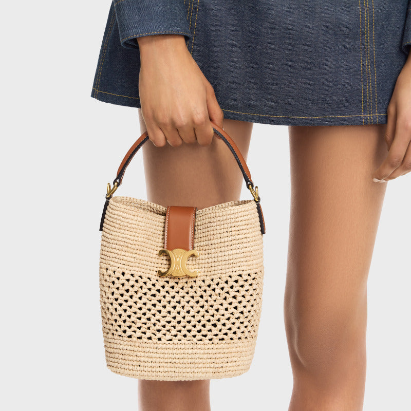 Borsa Secchiello "Riviera" — Raffia & Pelle