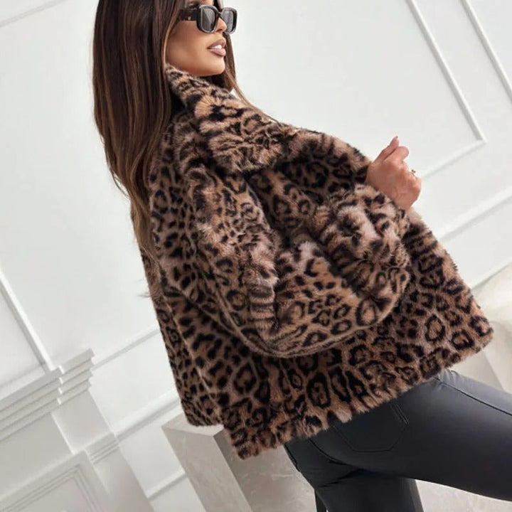 Leona - Cappotto di Lusso con Stampa Leopardo
