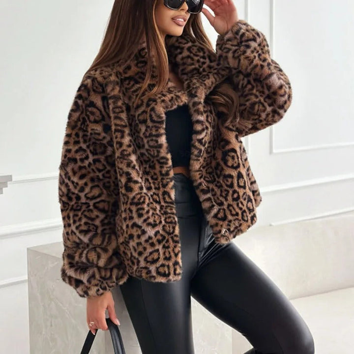 Leona - Cappotto di Lusso con Stampa Leopardo
