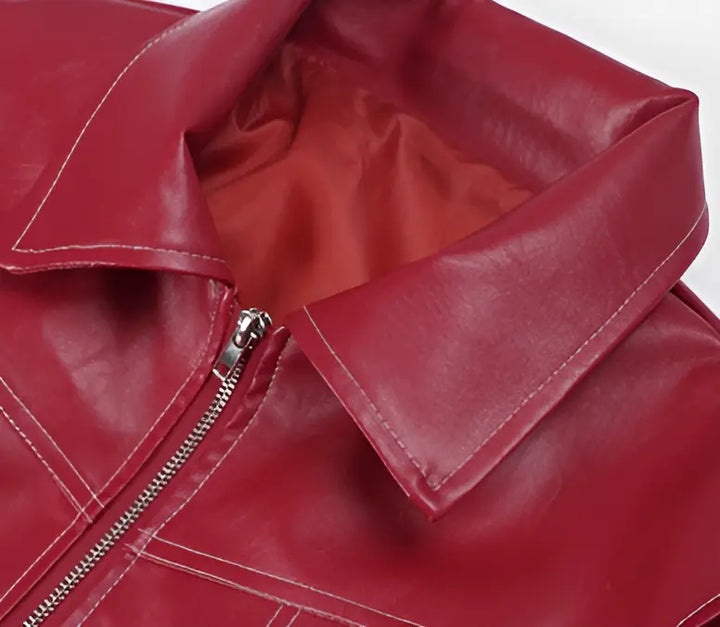 Giacca Casual Oversize in Pelle