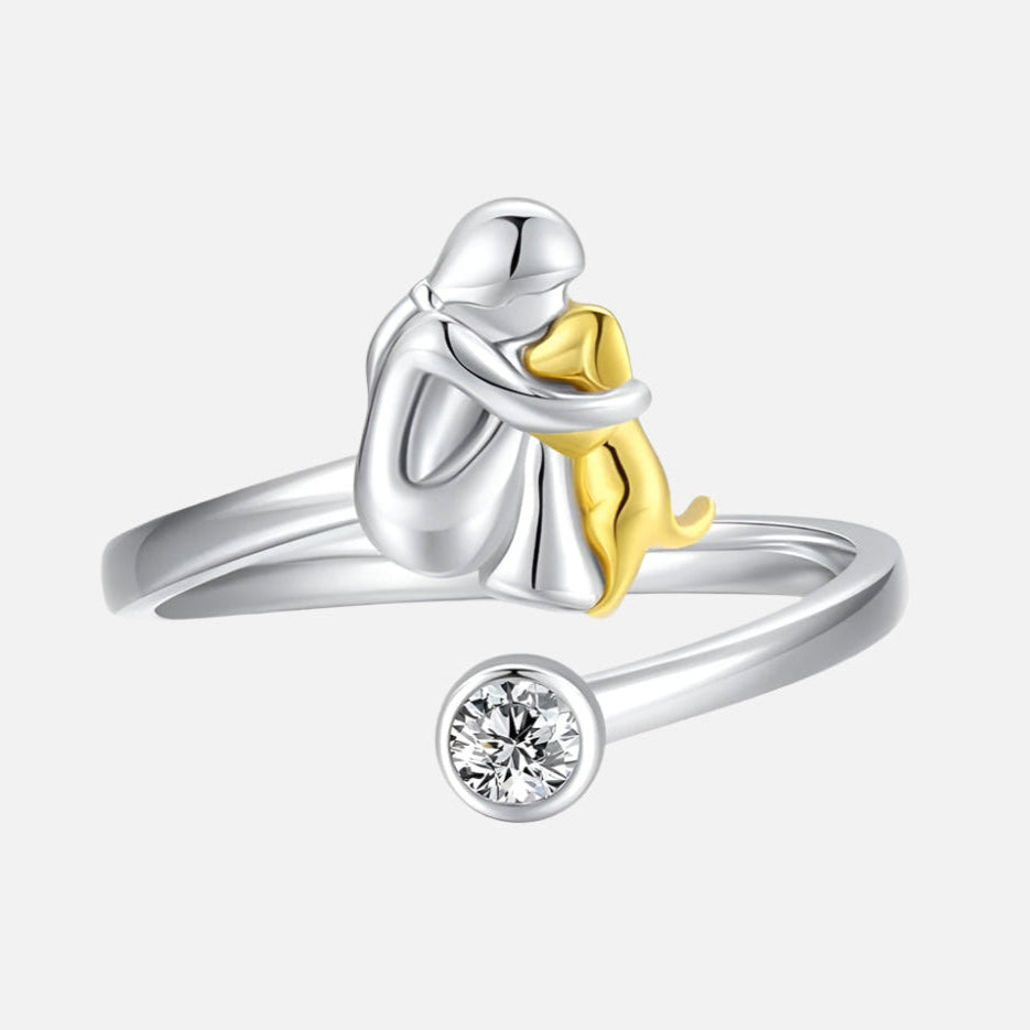 Anello regolabile in argento sterling 925 con zirconia – Artigianale