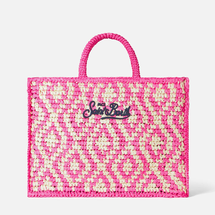 Saint Barth Ricamo Rafia Borsa a Spalla Vanity