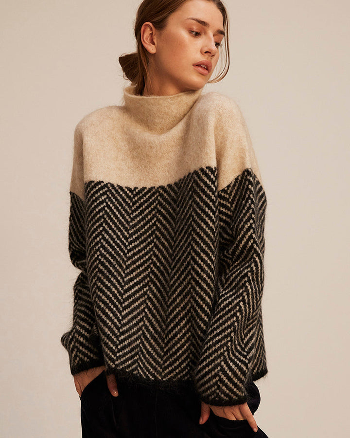 Gabrielle - Maglione Couture con Collo Alto