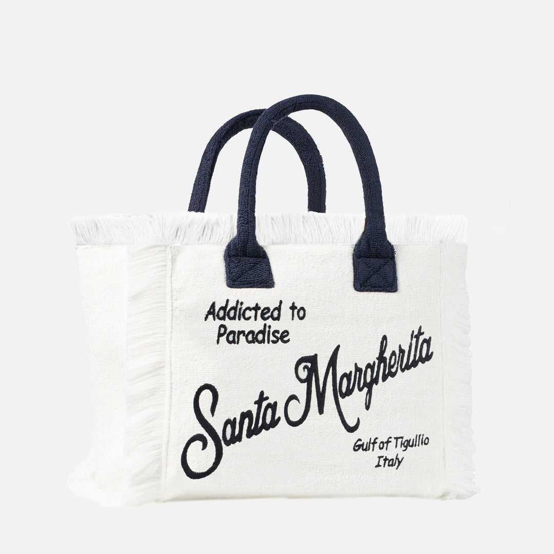 Borsa a Spalla Vanity in Spugna con Ricamo di Santa Margherita
