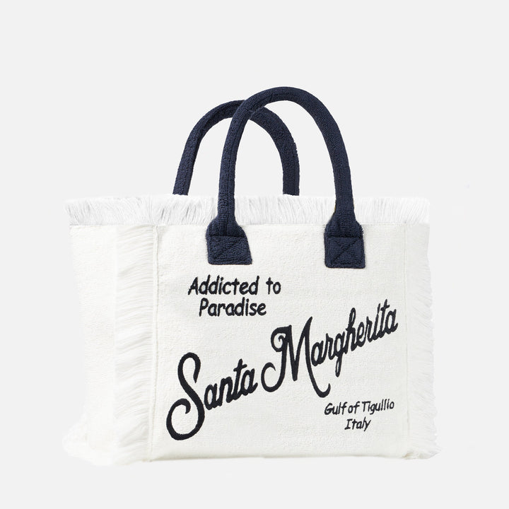 Borsa a Spalla Vanity in Spugna con Ricamo di Santa Margherita