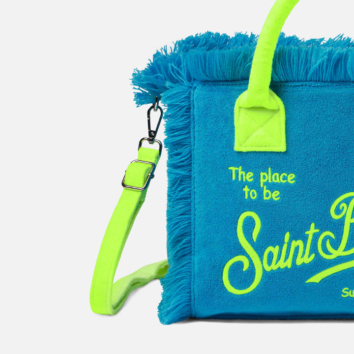 Colette Turquoise Terry Cloth Bag