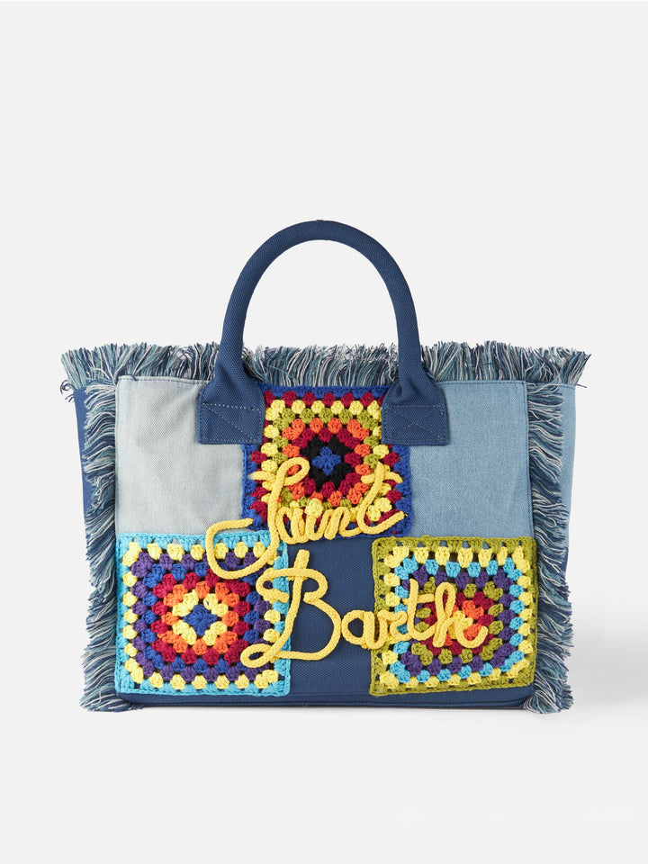 Bag a Spalla in Tessuto All'Uncinetto