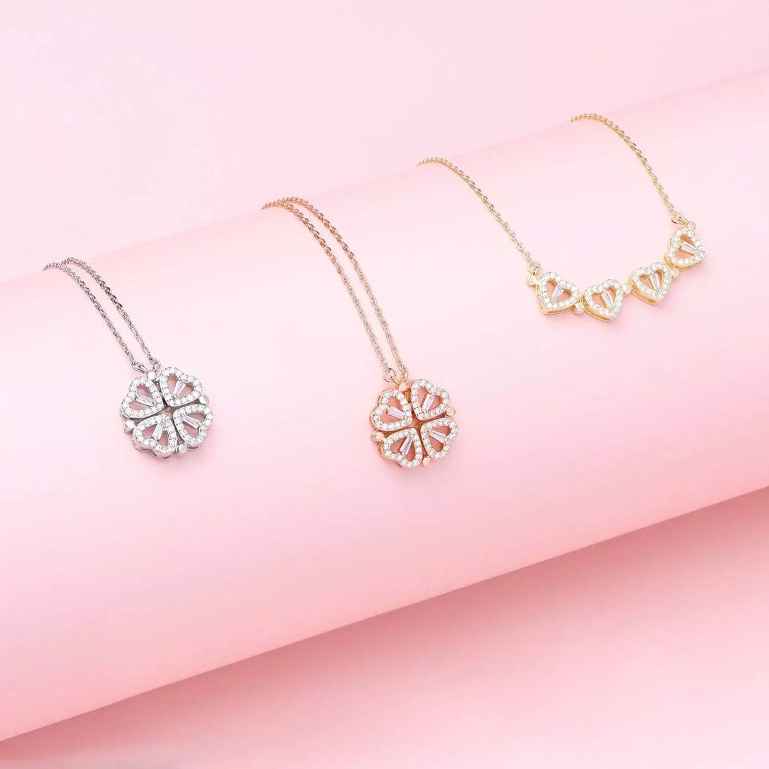 Elegante collana a forma di cuore portafortuna